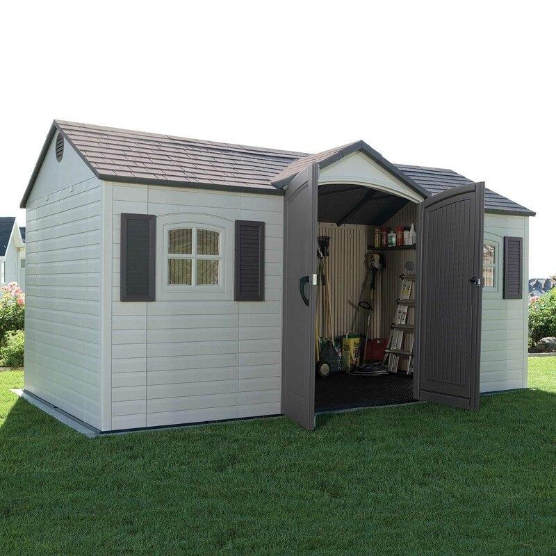 Side Entry 15 ft. W x 8 ft. D Plastic Storage Shed collection | LIDL