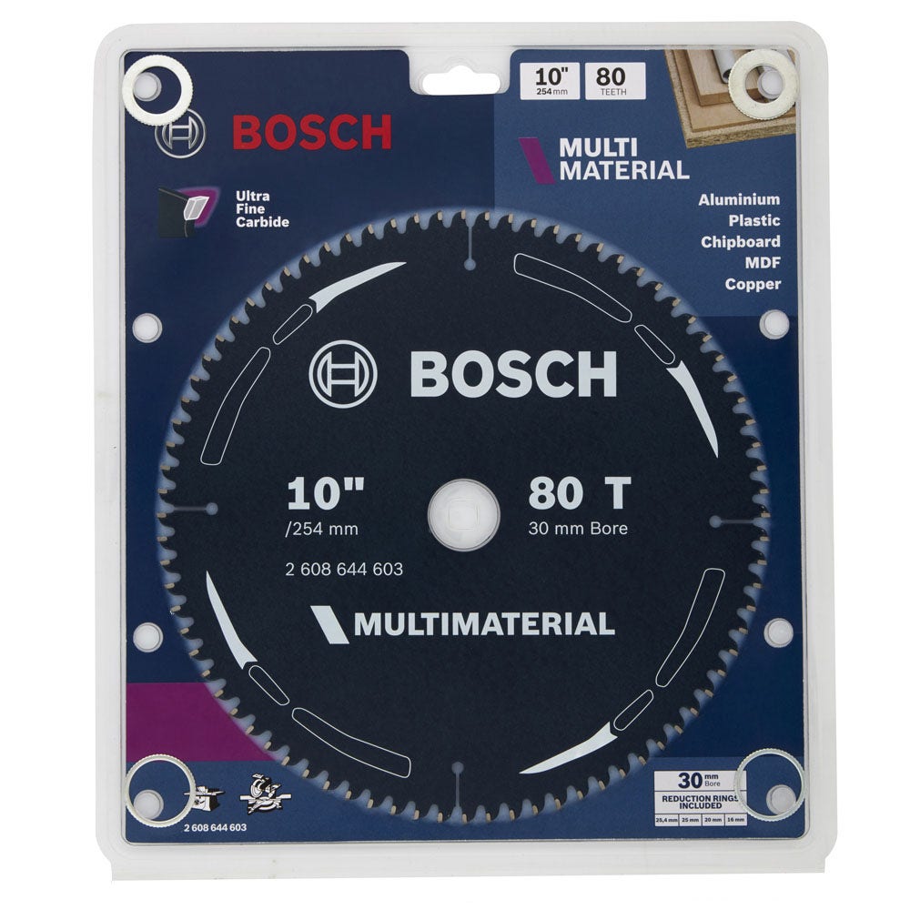 BOSCH 254mm 80T TCT Circular Saw Blade for Multi-Purpose Cutting - MULTIMATERIAL collection | LIDL