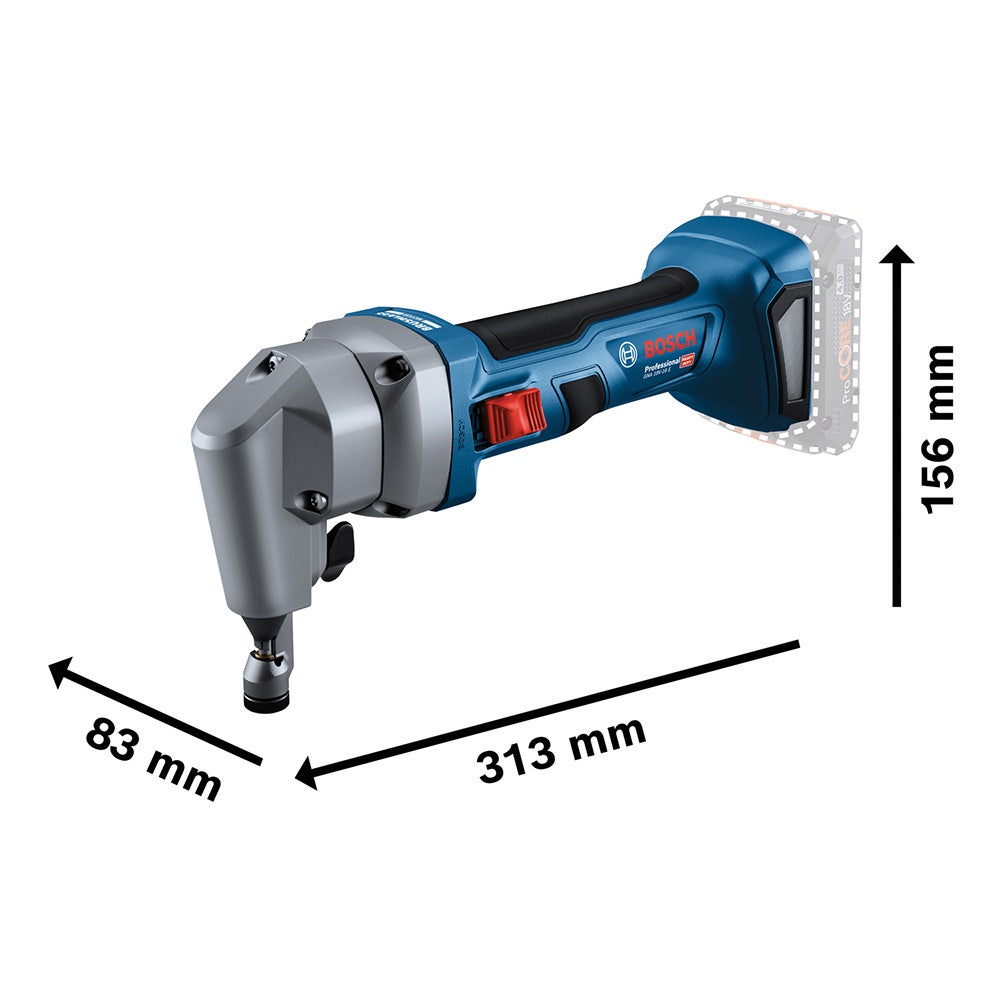 BOSCH 18V Brushless 1.6mm Metal Nibbler Skin GNA18V16E 0.601.529.600 collection | LIDL