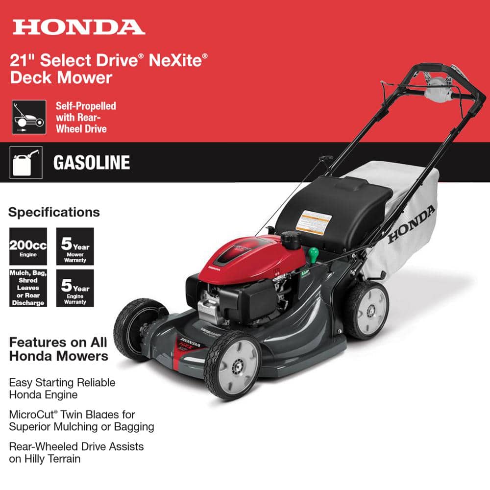 Honda 21 in. Nexite Variable Speed 4-in-1 Gas Walk Behind Self-Propelled Mower with Select Drive Control collection | LIDL