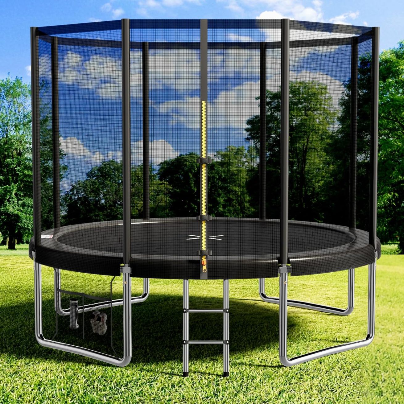 Devoko trampoline outdoor Ø 305 cm indoor trampoline children's garden trampoline. complete set with shoe net. ladder. edge cover. safety net. load capacity 150 kg collection | LIDL
