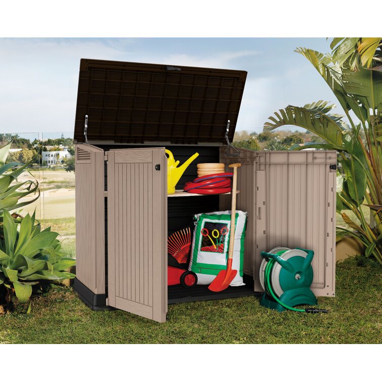 Keter Store-It-Out MIDI 4.3x3.7 ft. Resin Outdoor Storage Shed for Patio Furniture and Tools collection | LIDL