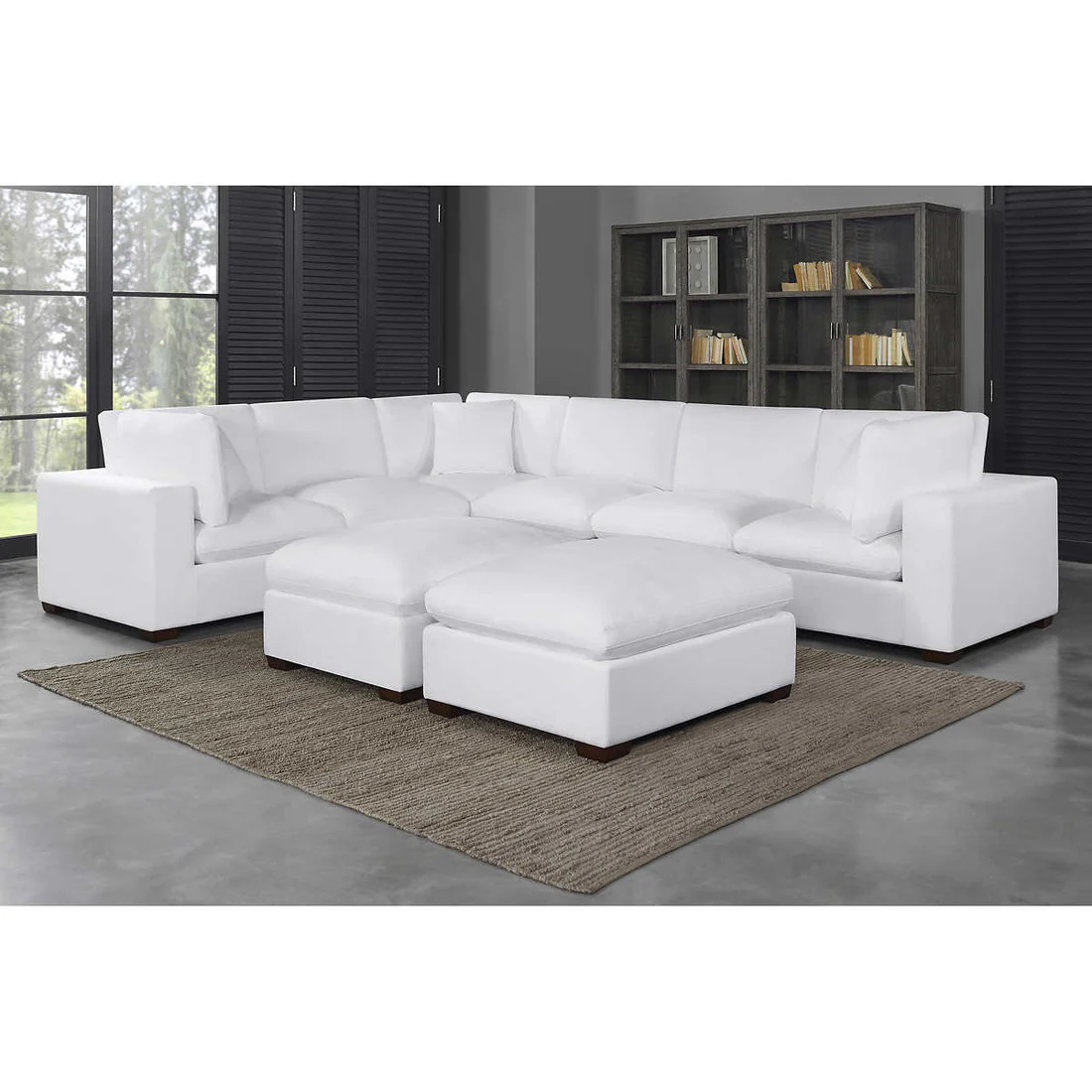 Thomasville Lowell 8-Piece Fabric Modular Sectional White collection | LIDL