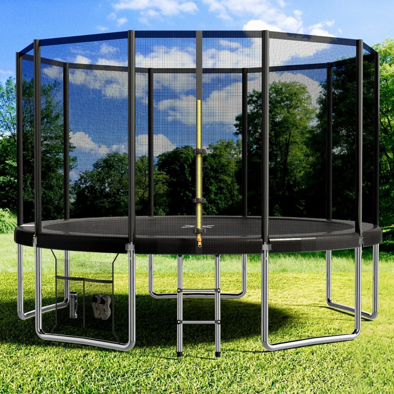 Devoko trampoline outdoor Ø 366 cm indoor trampoline children's garden trampoline. complete set with shoe net. ladder. edge cover. safety net. load capacity 150 kg collection | LIDL