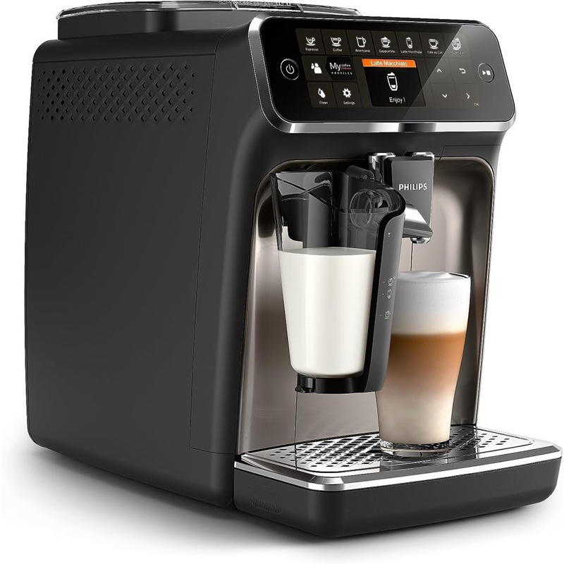 Philips 4300 Series fully automatic espresso machine - LatteGo milk frother. 8 coffee varieties. intuitive touch display. black. collection | LIDL