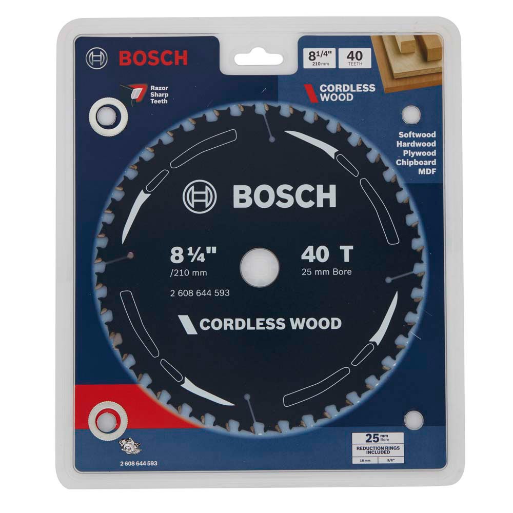 BOSCH 210mm 40T TCT Circular Saw Blade for Wood Cutting - CORDLESS WOOD collection | LIDL