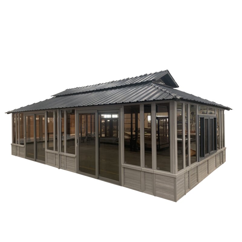 28 Ft. W x 15.5 FT. D Solid Wood Patio Gazebo collection | LIDL