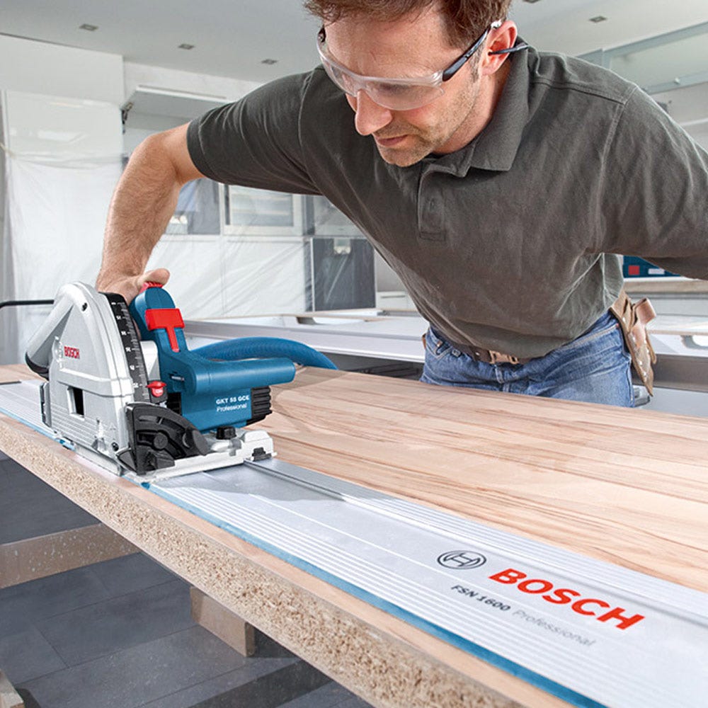 BOSCH 1600mm Aluminium Guide Rail w.Splinter Guard FSN1600 collection | LIDL