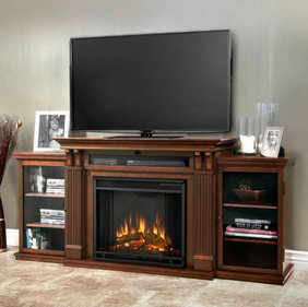 Calie Electric Fireplace Entertainment Center in Dark Espresso collection | LIDL