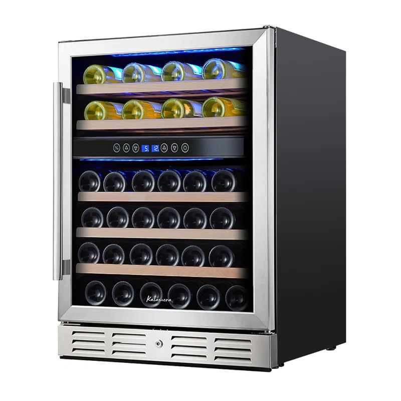 Kalamera Dual Zone 23.5'' 46 Bottle Wine Refrigerator with Reversible Door collection | LIDL
