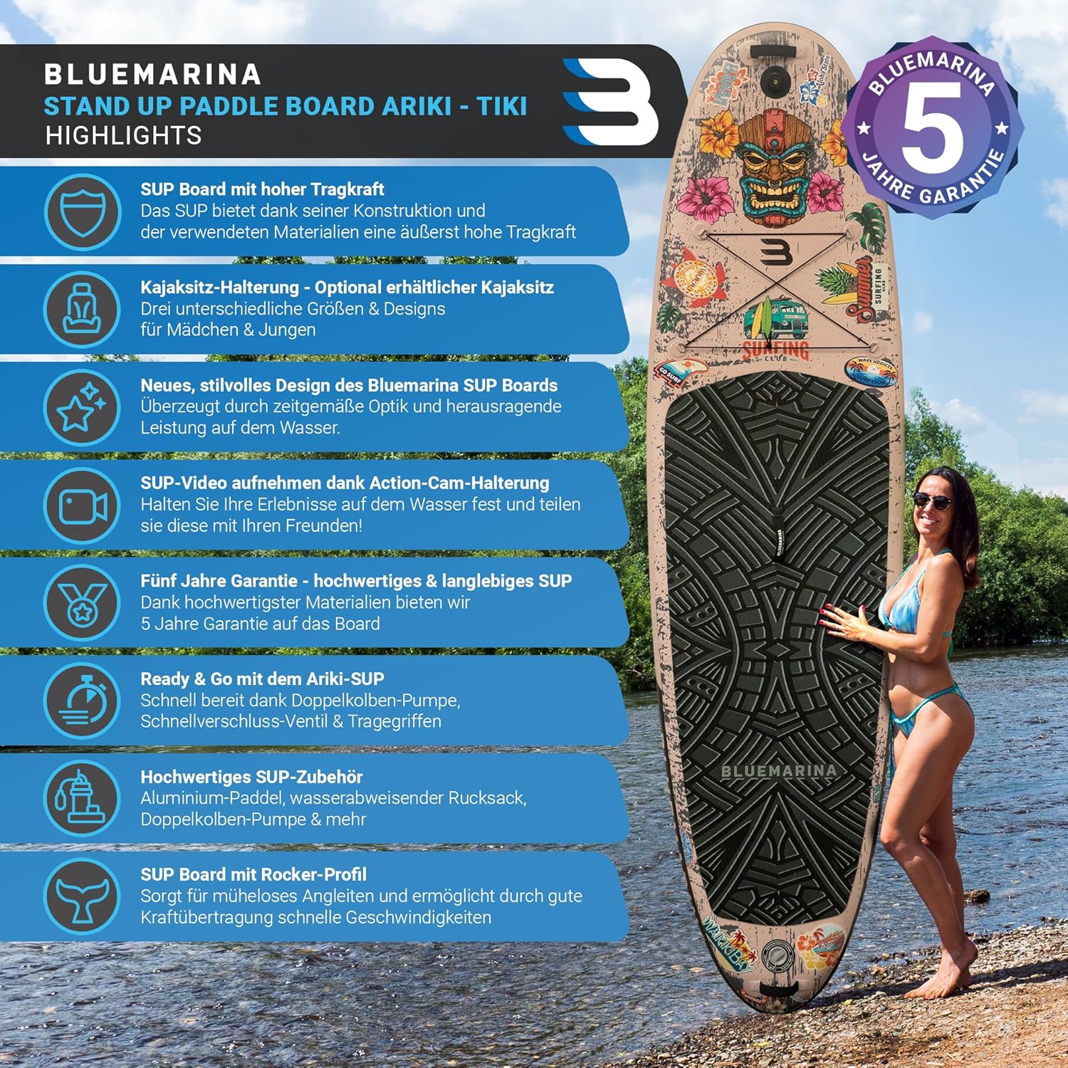 Bluemarina Ariki Stand Up Paddle Board Inflatable collection | LIDL