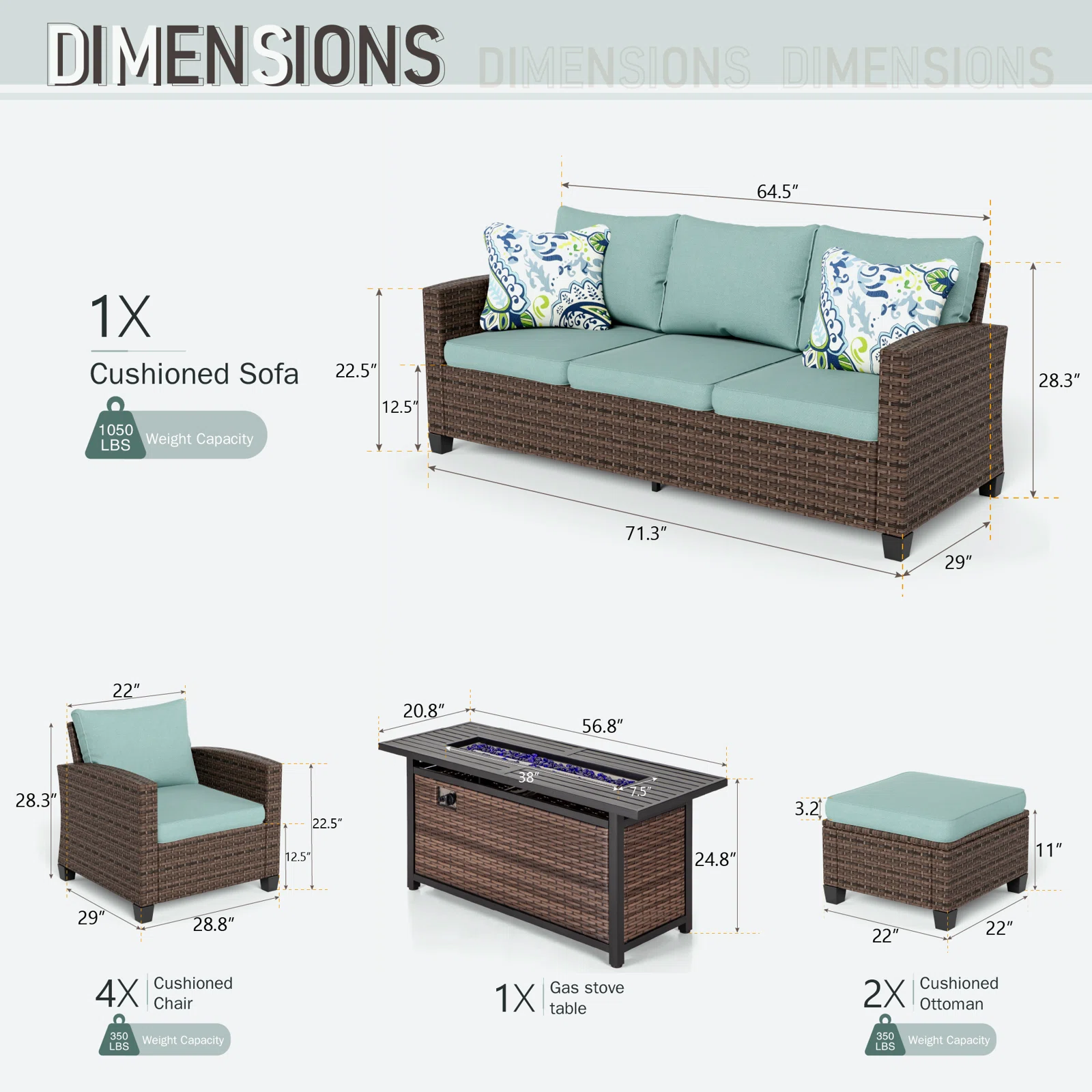 Wicker 9 - Person Garden Lounge Set with Cushions collection | LIDL