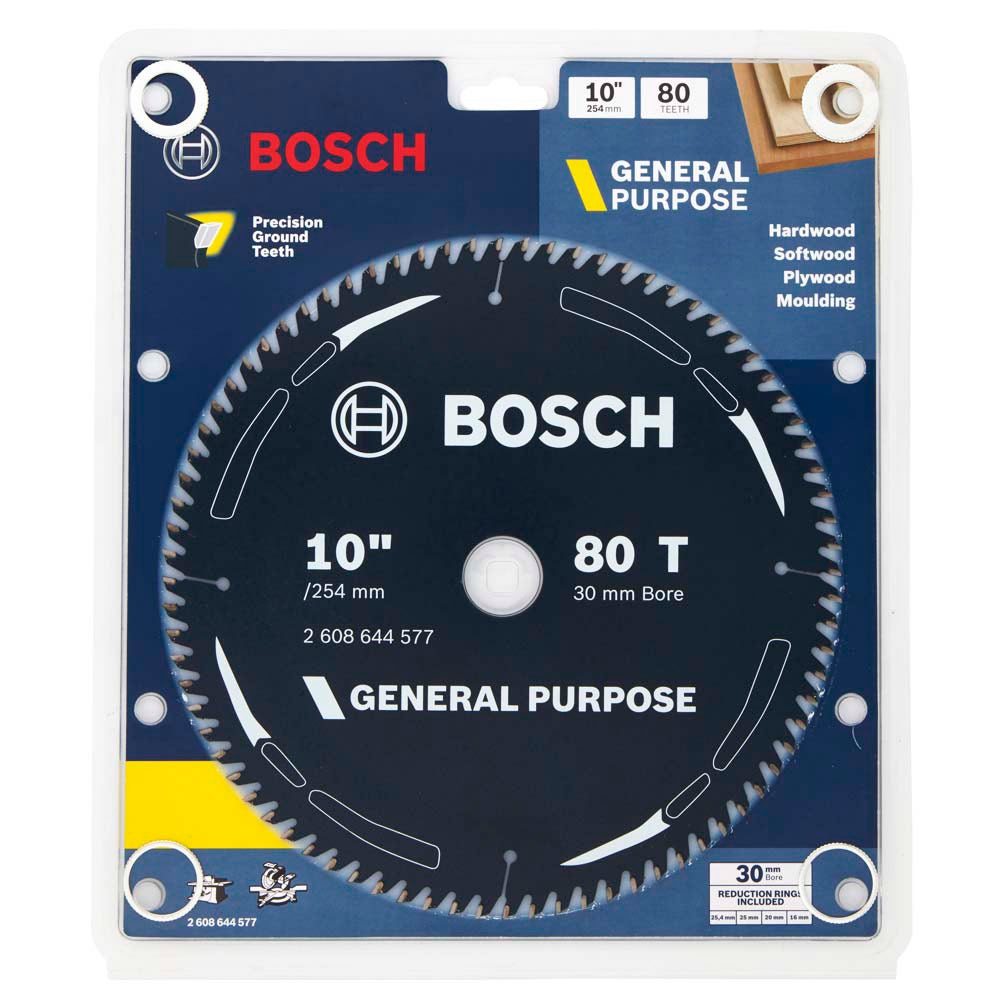 BOSCH 254mm 80T TCT Circular Saw Blade for Wood Cutting - GENERAL PURPOSE collection | LIDL
