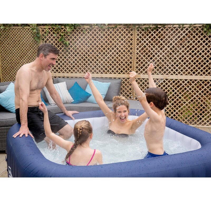 Bestway Saluspa 6 - Person 60 - Jet Vinyl Round Inflatable Hot Tub in Navy collection | LIDL