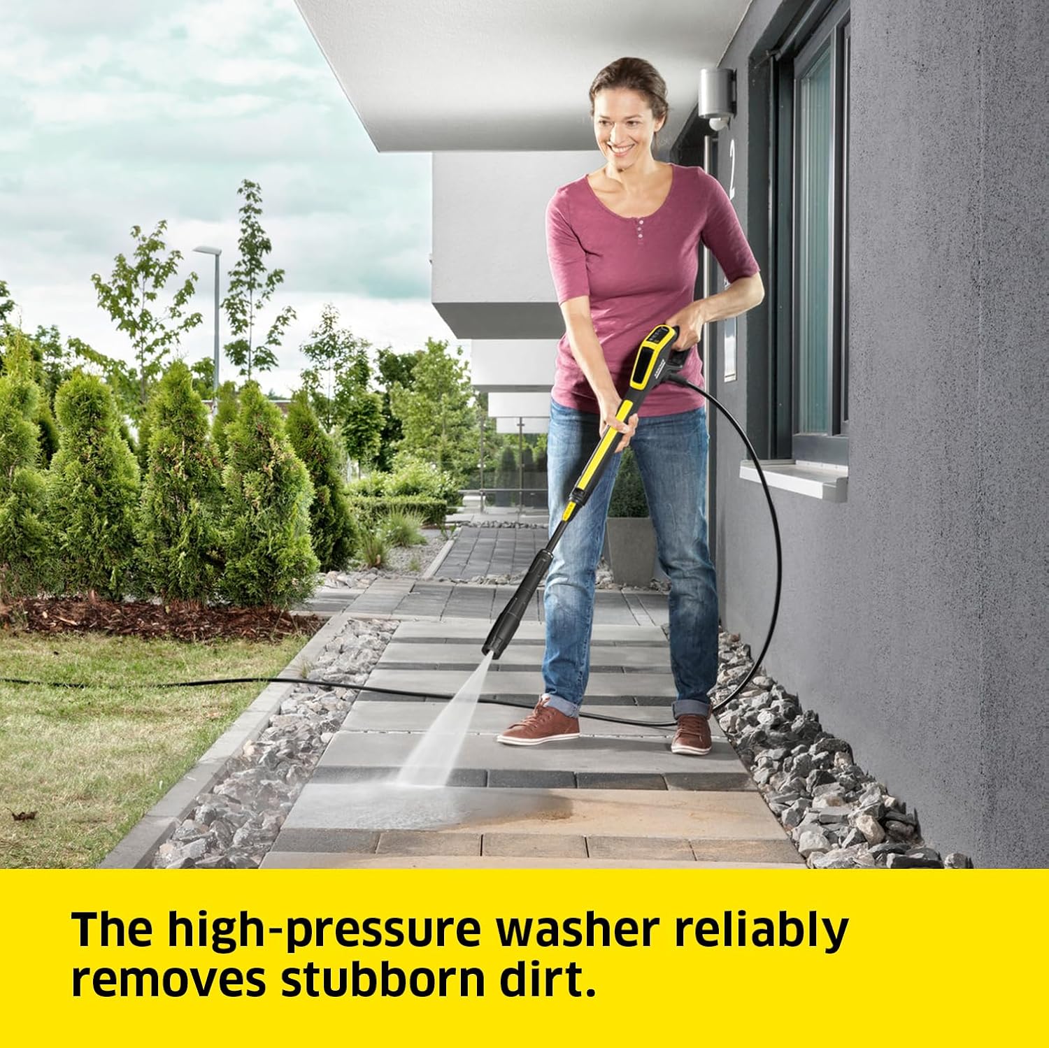 Kärcher K 5 Power Control Car & Home Pressure Washer. pressure: max. 145 bar. flow rate: 500 l/h. area: 40 m²/h. water filter. 13 kg. high-pressure gun. dirt blaster. spray lance. Home Kit. Car Kit collection | LIDL