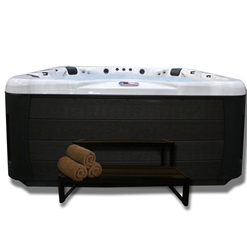 American Spas 7 - Person 56 - Jet Acrylic Square Hot Tub with Ozonator and Built-In Speaker collection | LIDL