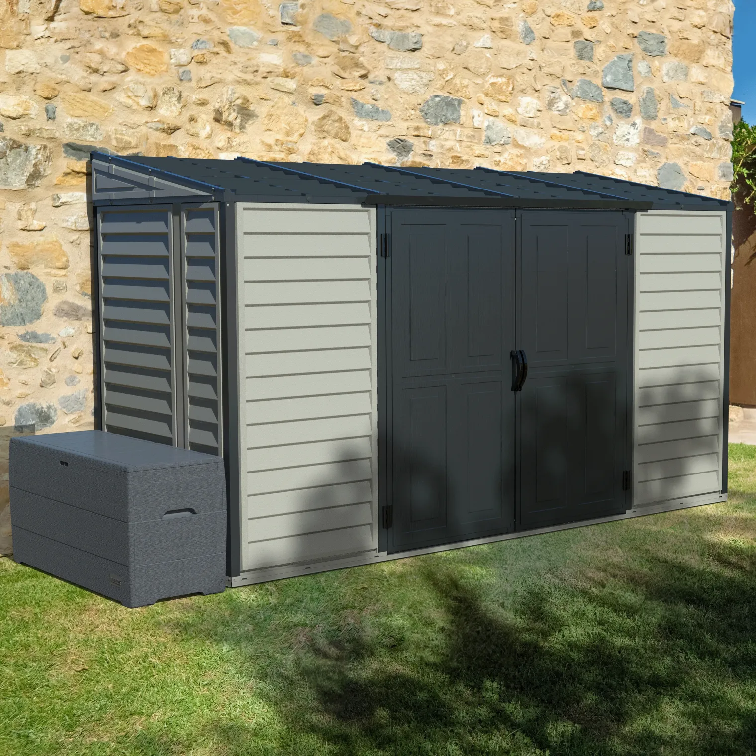 DuraMax SideMate Plus Pro 10' x 4' Outdoor Storage Shed with Double Doors collection | LIDL