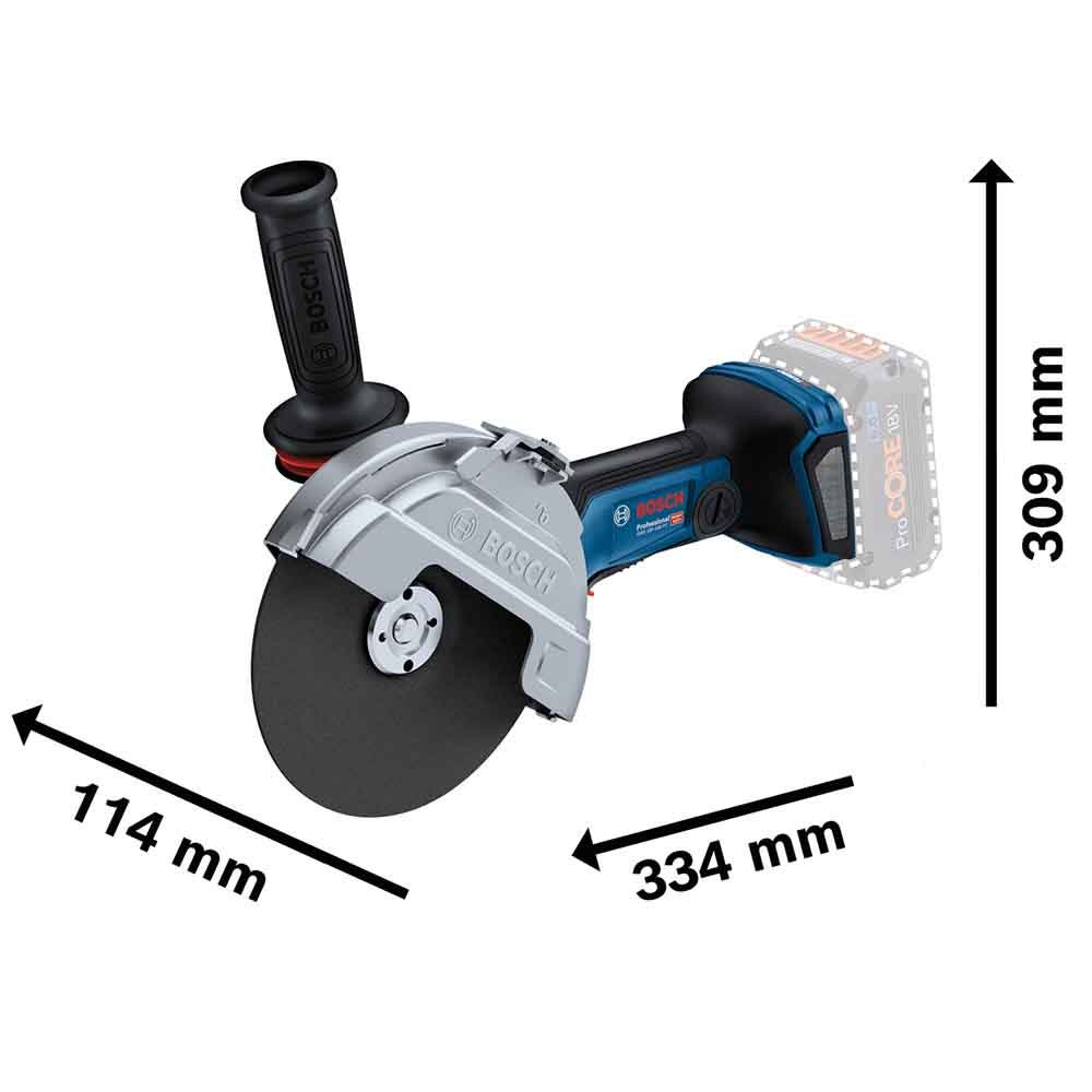 BOSCH 18V BITURBO Brushless 180mm Angle Grinder Skin GWS 18V-180 PC 06019H6E01 collection | LIDL