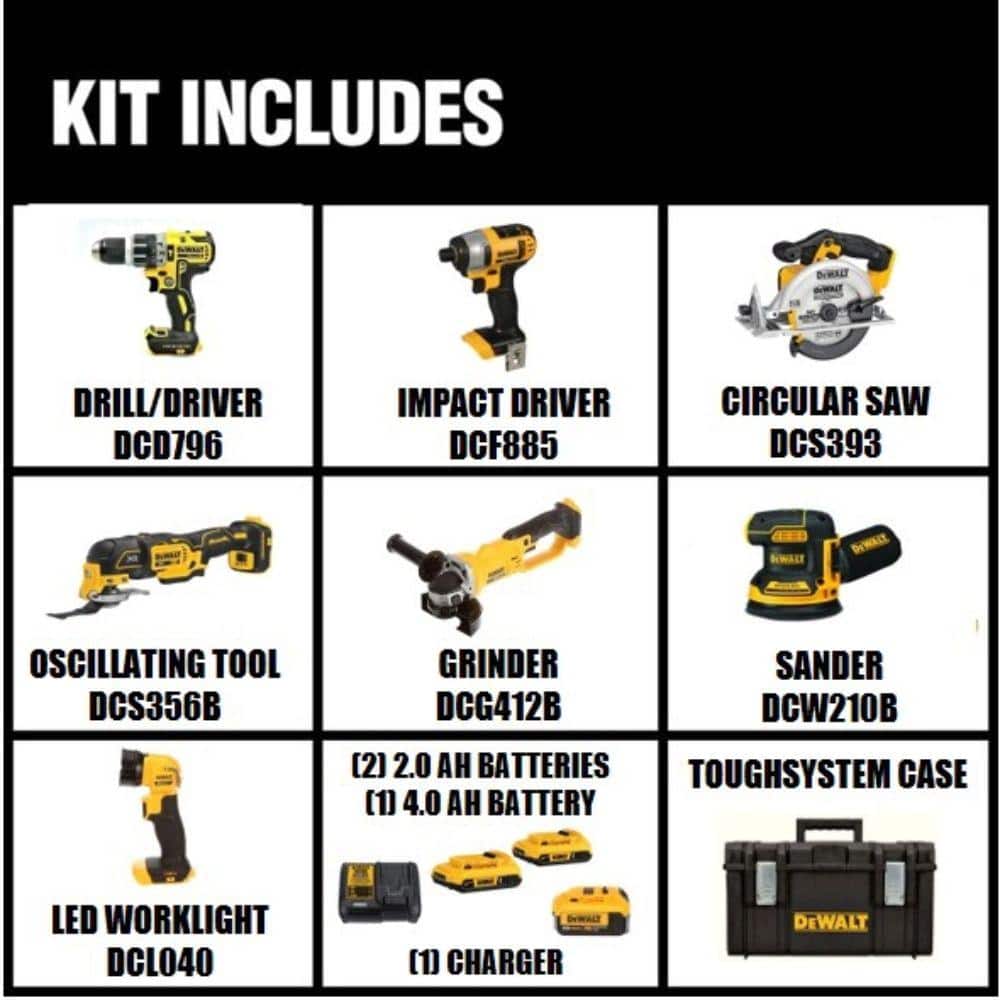 DEWALT 20V MAX Cordless 7 Tool Combo Kit collection | LIDL