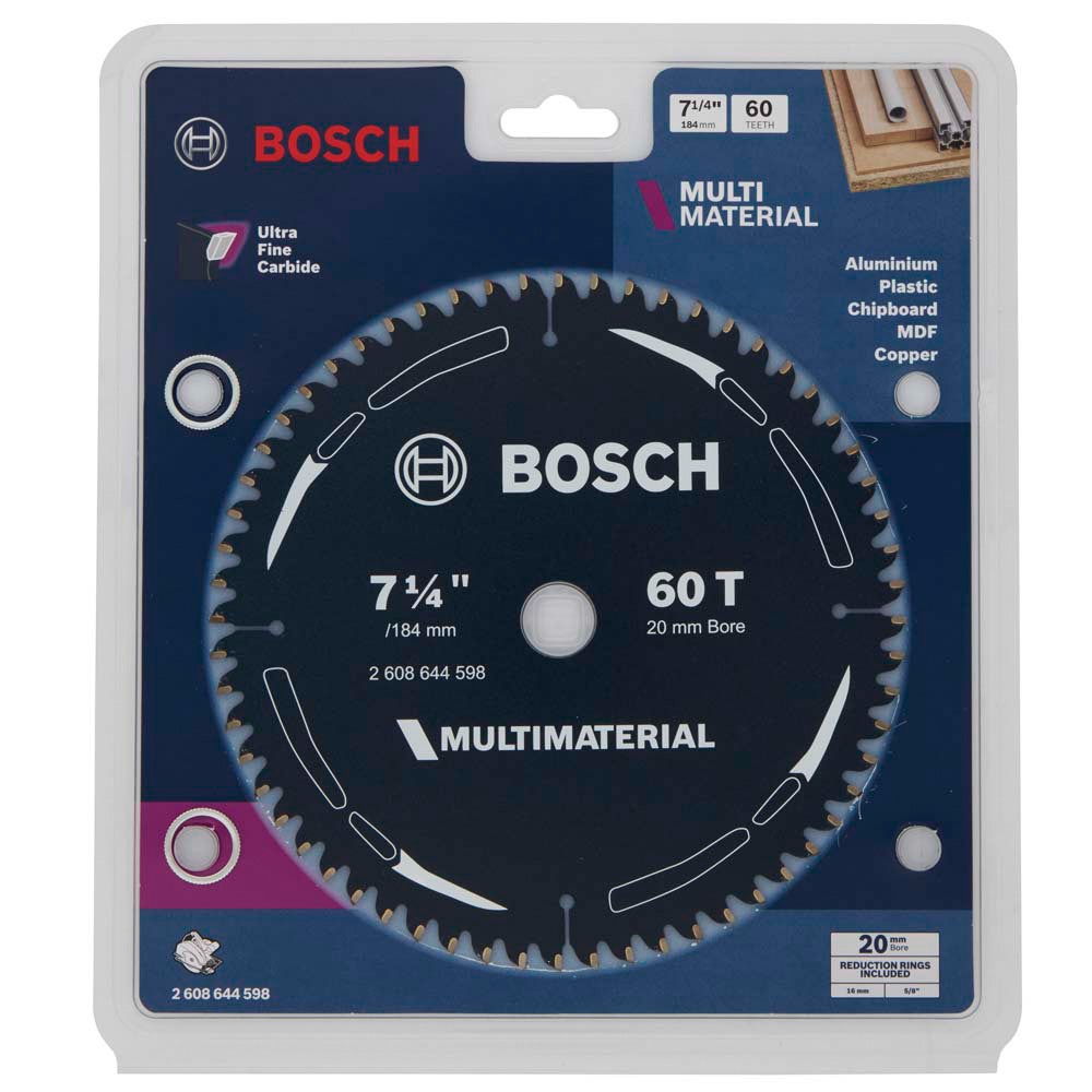 BOSCH 184mm 60T TCT Circular Saw Blade for Multi-Purpose Cutting - MULTIMATERIAL collection | LIDL