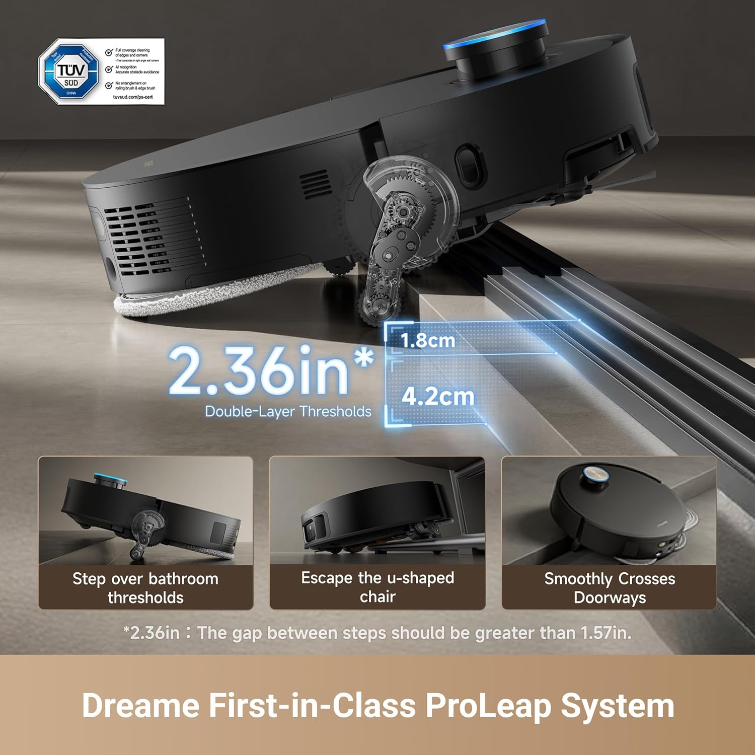 DREAME X50 Ultra Robot Vacuum and Mop with Auto-Empty and Mop Self-Cleaning. 20.000Pa Suction. Obstacle Avoidance and 360° Navigation. Corner to Edge Deep Cleaning. Detangling Brush collection | LIDL