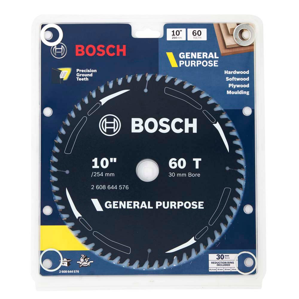 BOSCH 254mm 60T TCT Circular Saw Blade for Wood Cutting - GENERAL PURPOSE collection | LIDL
