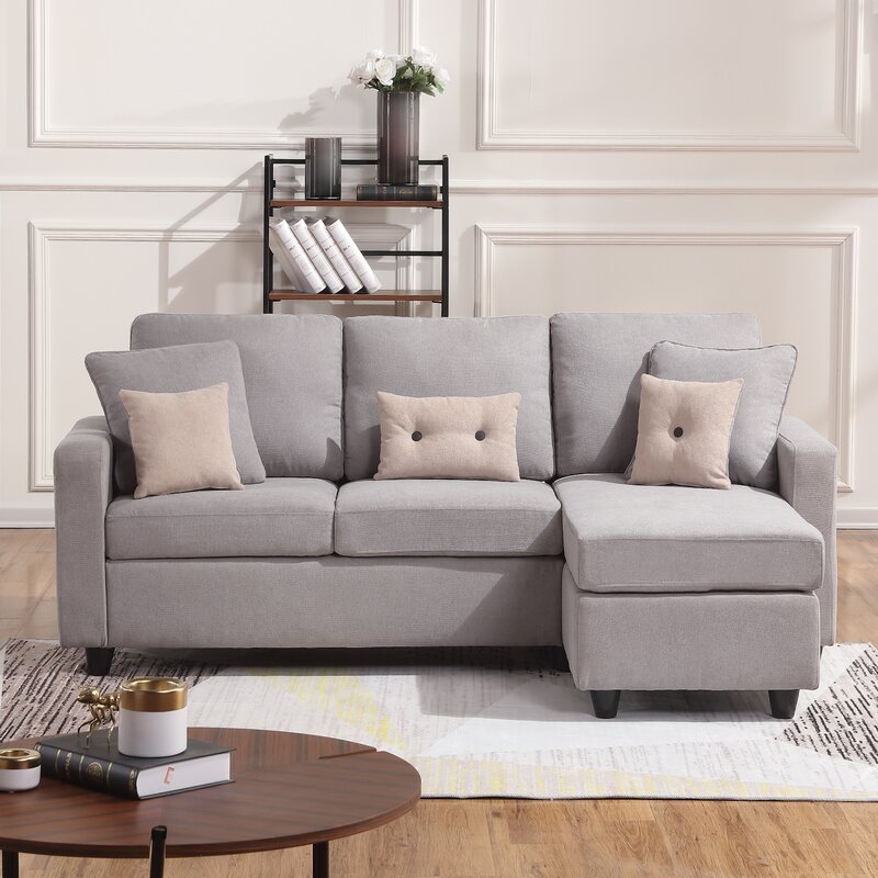Campbelltown 78.5 Wide Reversible Sofa & Chaise With Ottoman collection | LIDL