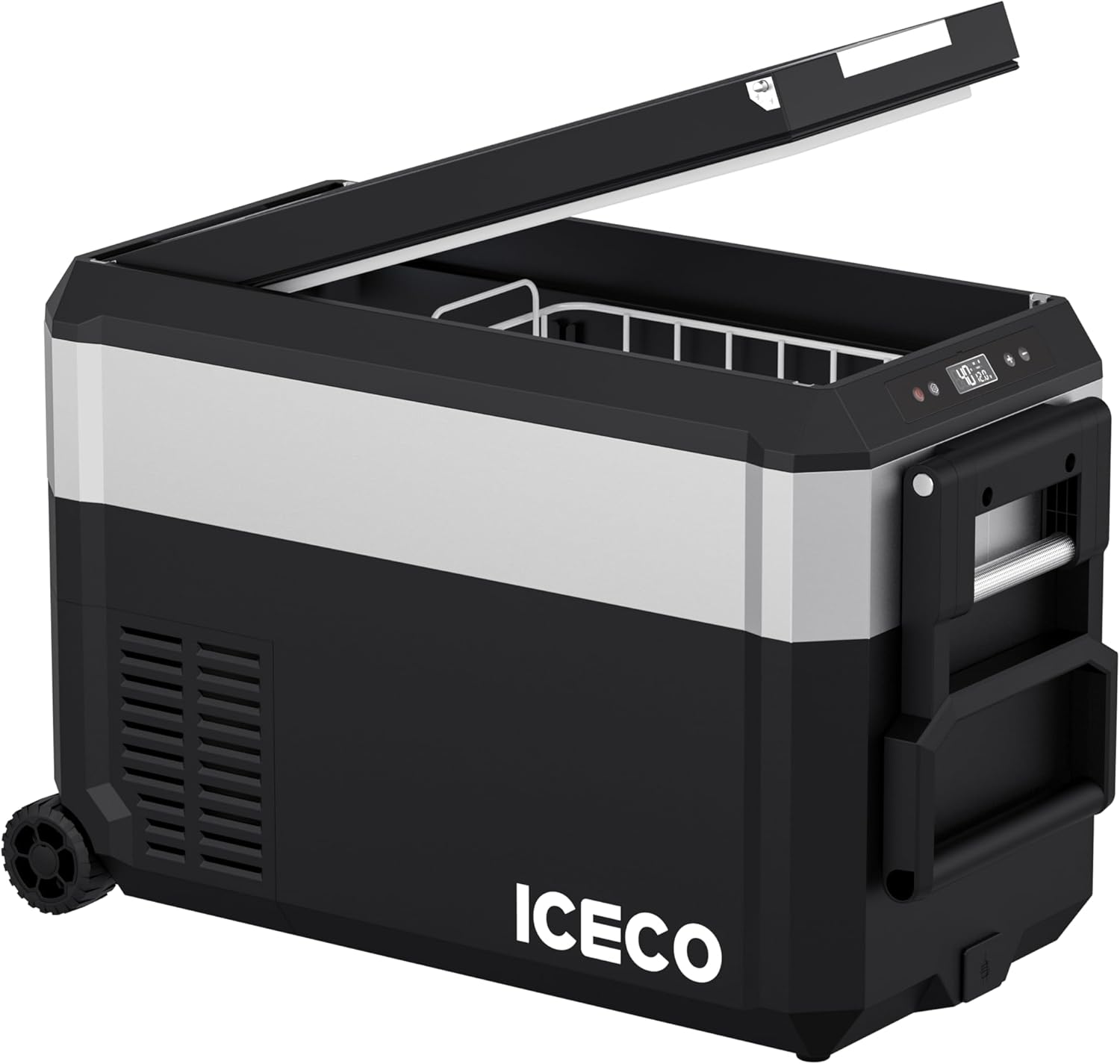 ICECO JP50 Pro Portable Refrigerator.12Volt Car Fridge Freezer. Compact Refrigerator with Secop Compressor. for Outdoor. Camping 51.7 Quart. -4℉～68℉. DC 12/24V. AC 110/240V. Multi-directional Lid collection | LIDL
