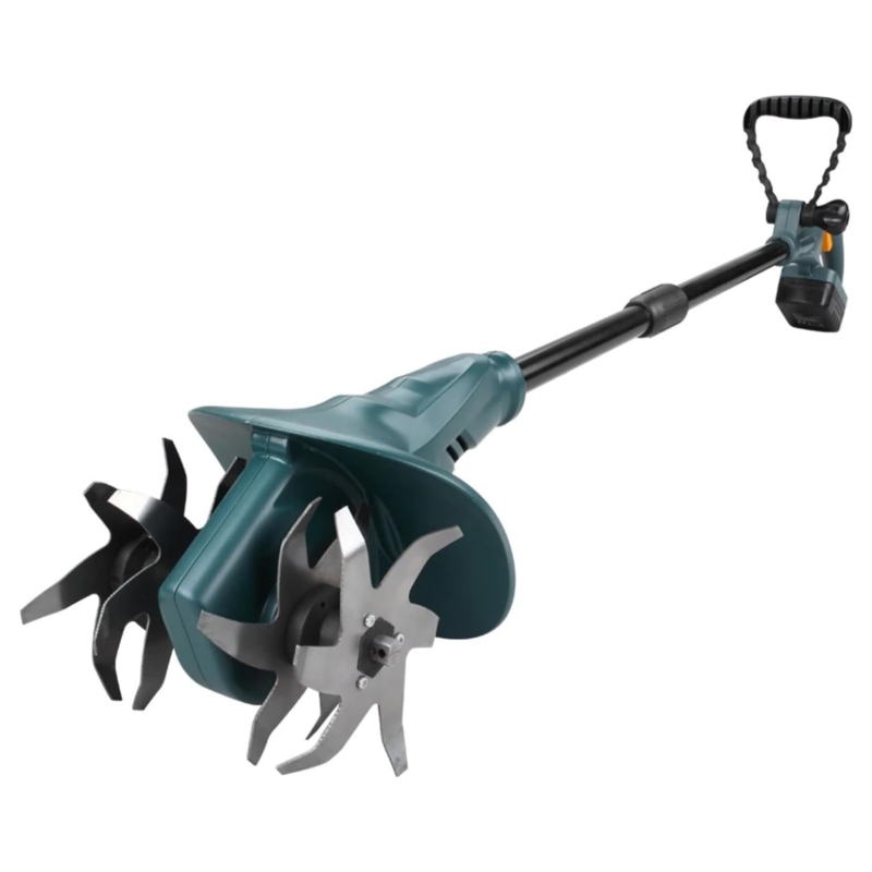 FISHTEC Wireless motor hoe with lithium battery 18 V. working width: 20 cm. working depth: 8 cm. 4 routers. ergonomic double handle. battery and charging station incl. collection | LIDL