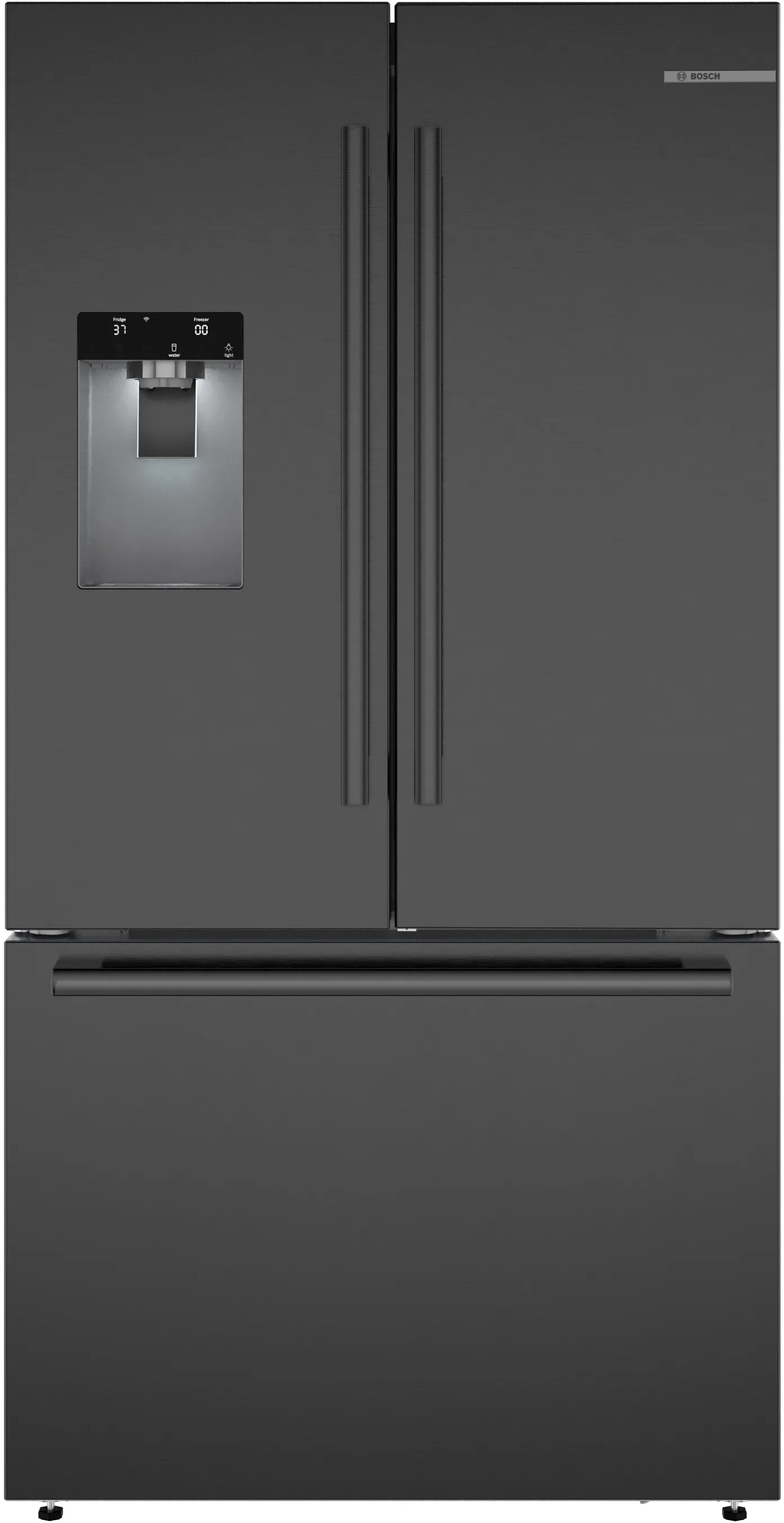 Bosch  B36FD52SNB 500 Series French Door Bottom Mount Refrigerator 36'' Black Stainless Steel. Total No Frost collection | LIDL