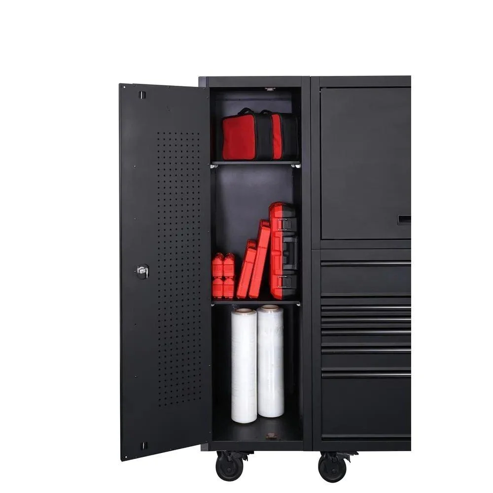 80 in. W 10-Drawer. Deep Combination Tool Chest and Rolling Cabinet Set in Matte Black (3-Piece) collection | LIDL