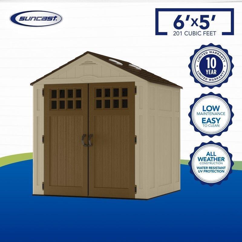 6 ft. 3 in. W x 5 ft. 6 in. D Resin Storage Shed collection | LIDL