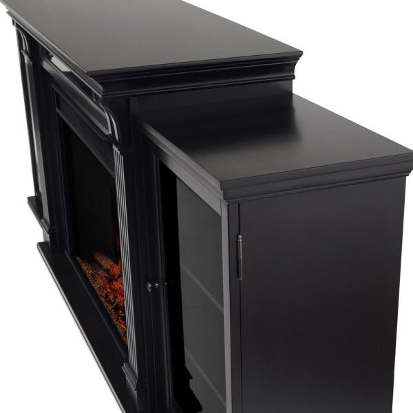 Tracey Grand 84 in. Electric Fireplace TV Stand Entertainment Center in Black collection | LIDL
