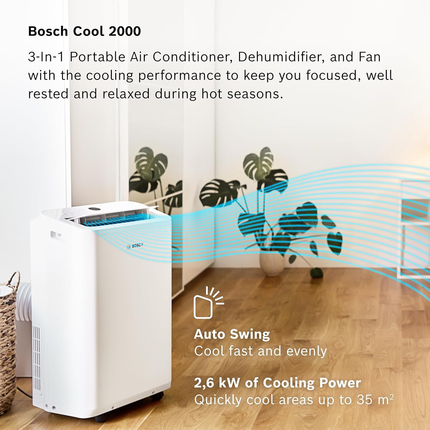 Bosch Cool 2000 Portable AC - 3-in-1: Air Conditioner collection | LIDL
