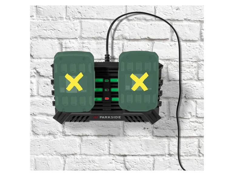 PARKSIDE® Chargeur de batterie double PDSLG 20 B. 2 x 4.5 A. 20 V collection | LIDL