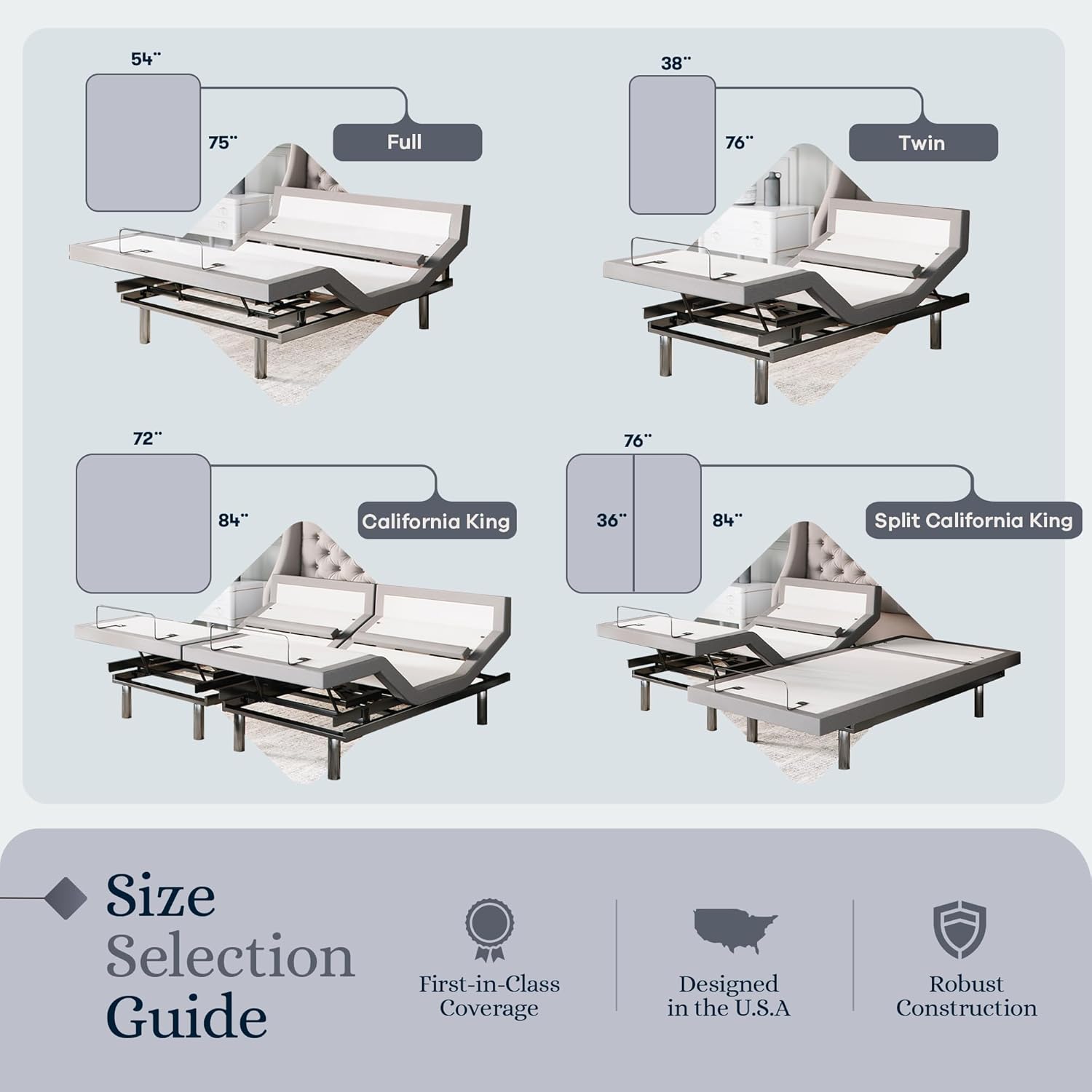 Sven & Son Platinum Adjustable Bed Base Frame + 12 inch Memory Foam Matt (Medium). Lumbar Support. Head-Pillow-Tilt. Under-Bed Lights. USB - Split King collection | LIDL