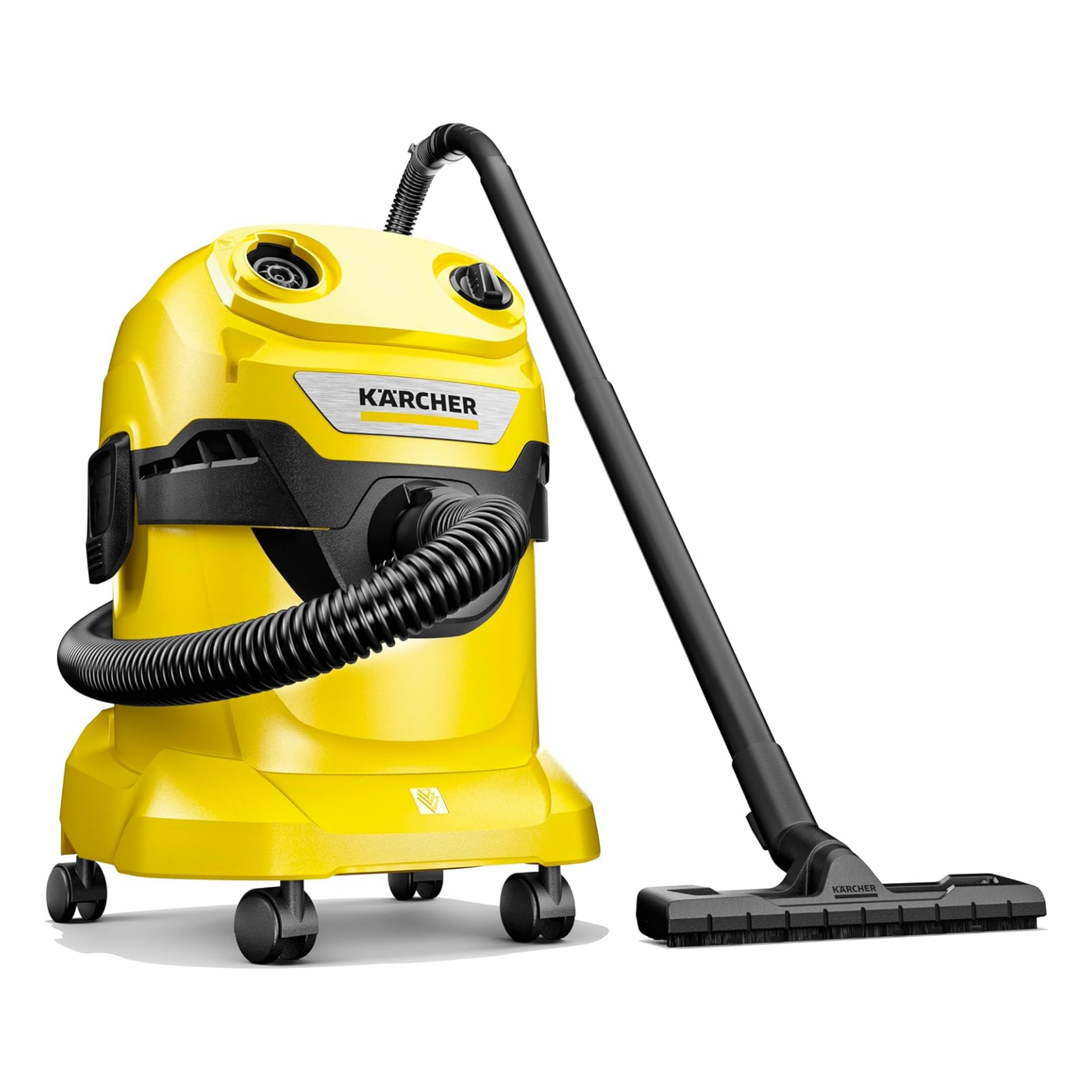 Kärcher Aspirateur Eau et Poussières WD 4 V-20/5/22, Puissance : 1000W, Cuve Polypropylène : 20L, Flexible d'Aspiration : 2,2m, Soufflerie, Filtre Plissé Plat, Suceurs Sol Fentes, Sachet Filtre Ouate collection | LIDL