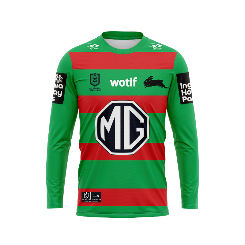 NRL South Sydney Rabbitohs 2024 Long Sleeve Home Jersey