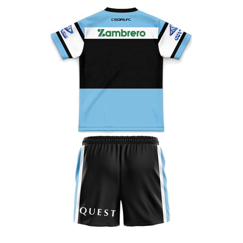 Kid's NRL Cronulla-Sutherland Sharks 2025 Home Jersey+Shorts