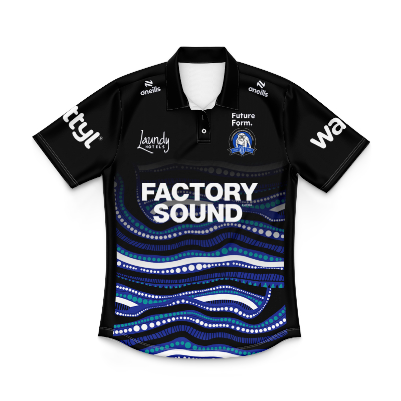 Kid's NRL Canterbury-Bankstown Bulldogs 2025 Indigenous Training Polo Shirt