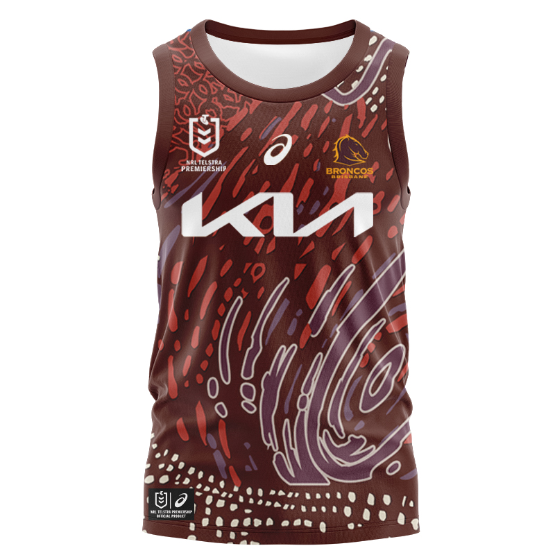 NRL Brisbane Broncos 2024 Indigenous Singlet