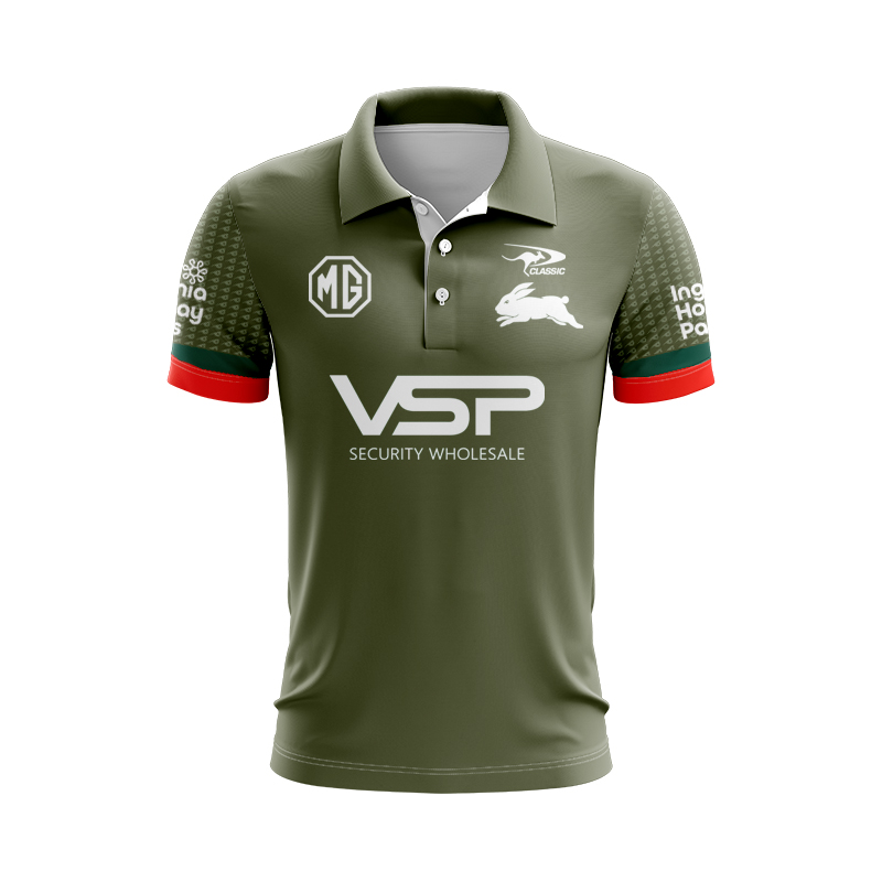 NRL South Sydney Rabbitohs 2025 Captains Run Polo Shirt