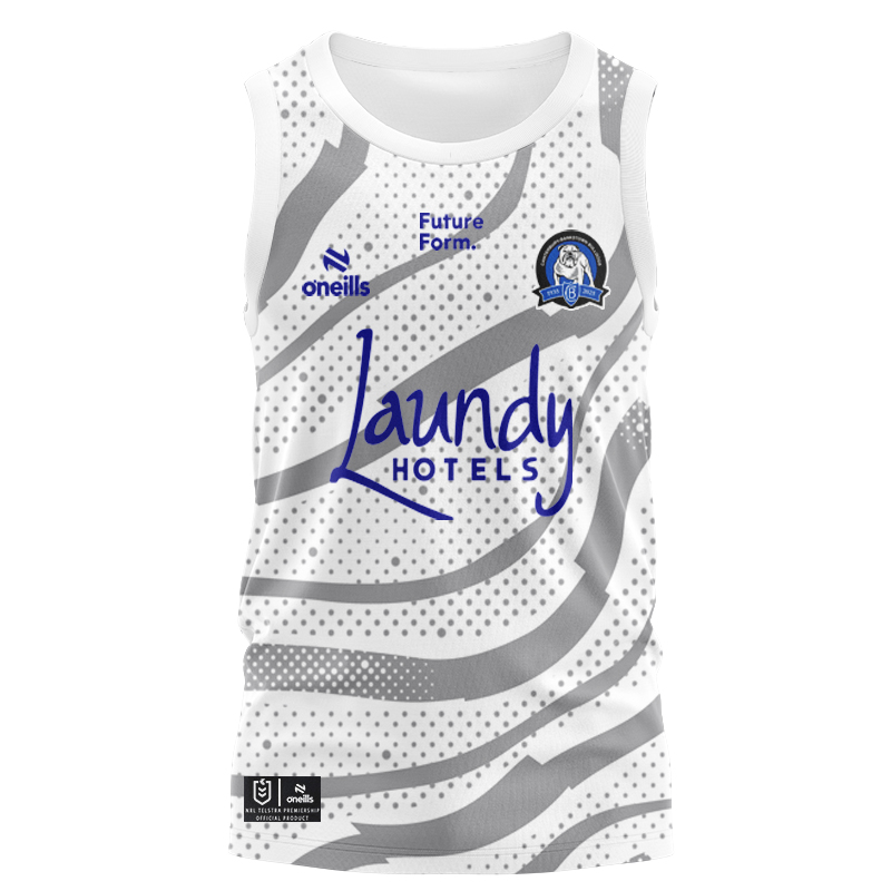 NRL Canterbury-Bankstown Bulldogs 2025 White Training Singlet
