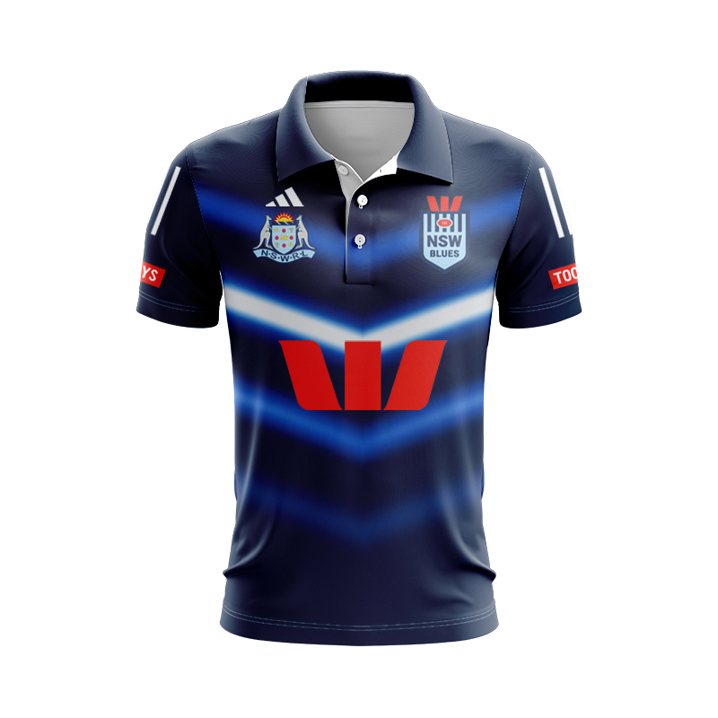 NSW Blues State Of Origin 2025 Captains Run Polo Shirt