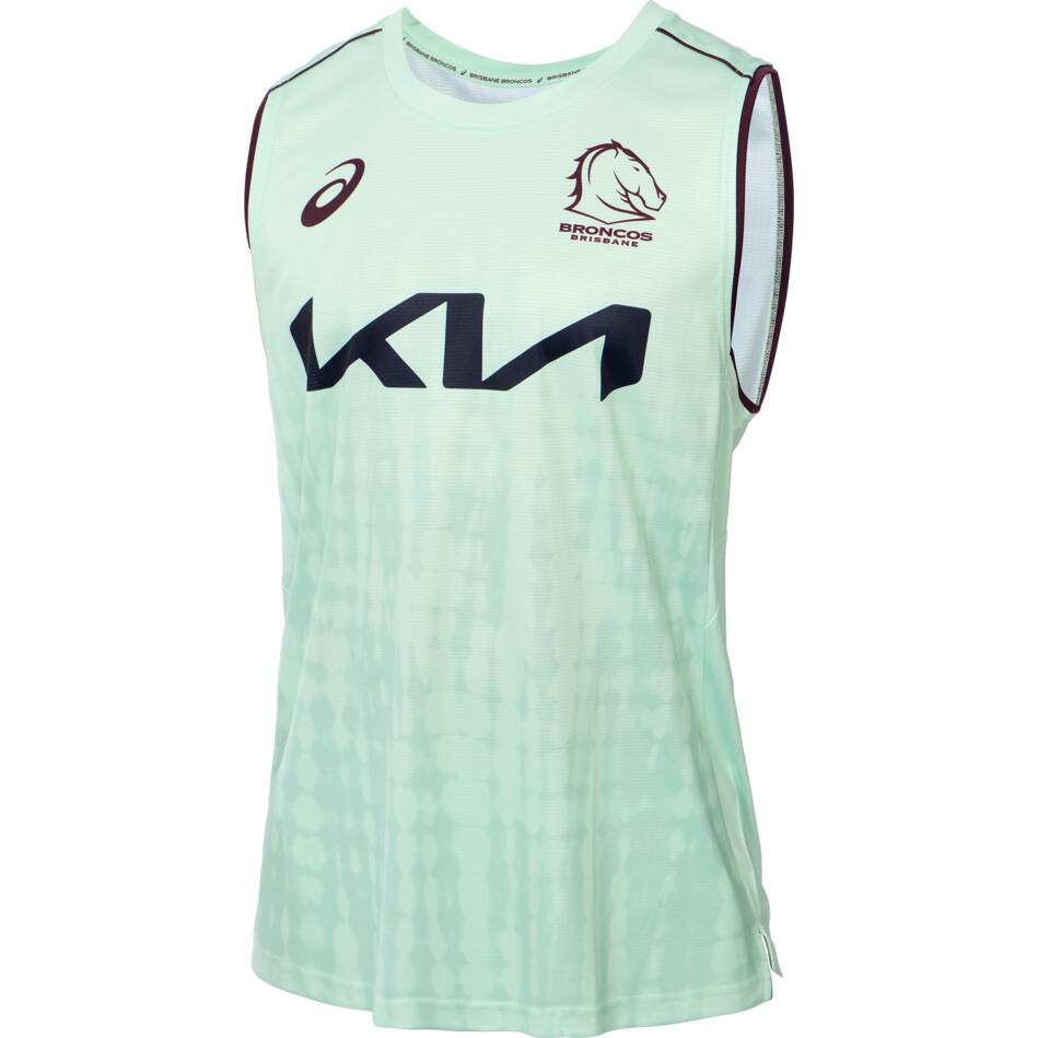 NRL Brisbane Broncos 2025 Mint Training Singlet