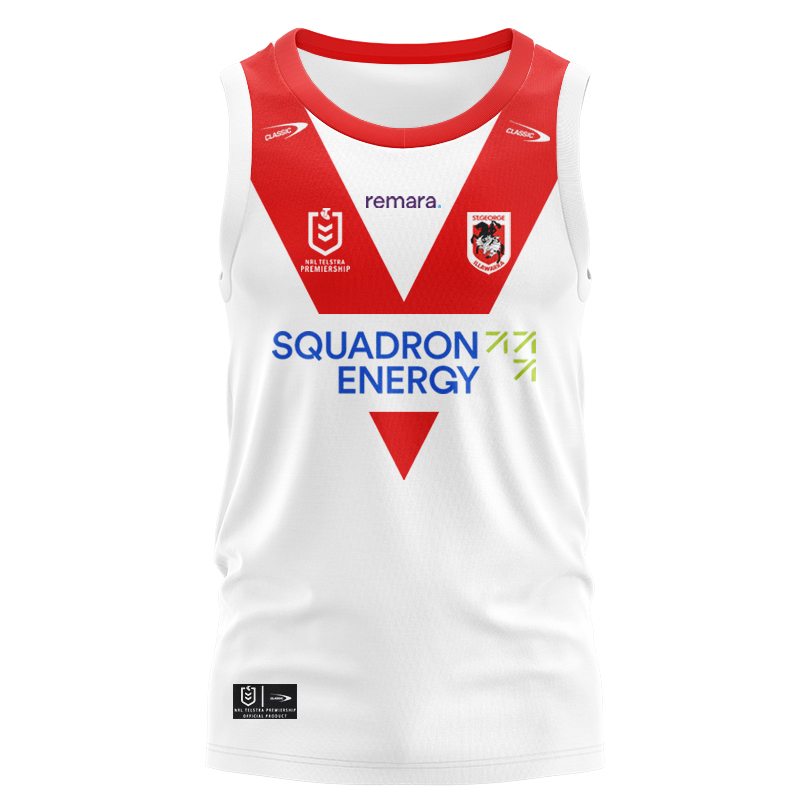 NRL St George Illawarra Dragons 2025 Home Singlet