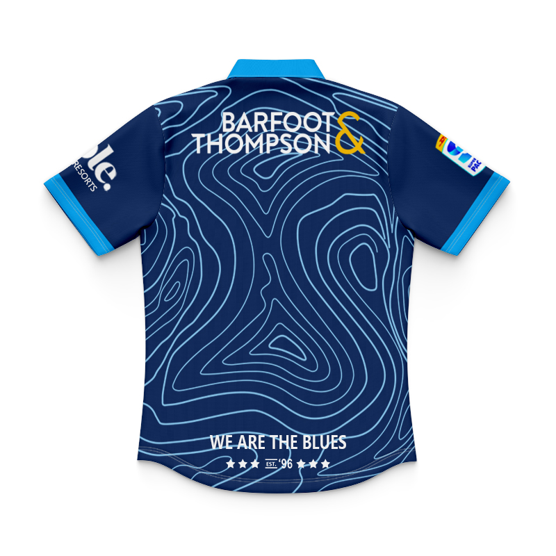 Kid's Auckland Blues Super Rugby 2025 Blue Training Polo Shirt