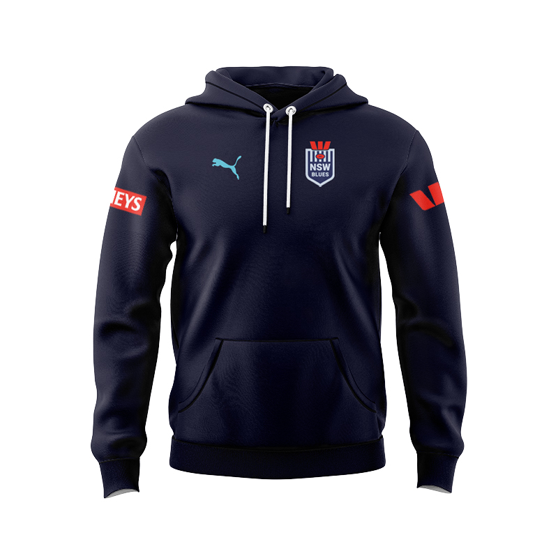 NRL NSW Blues 2024 Black Training Hoodie