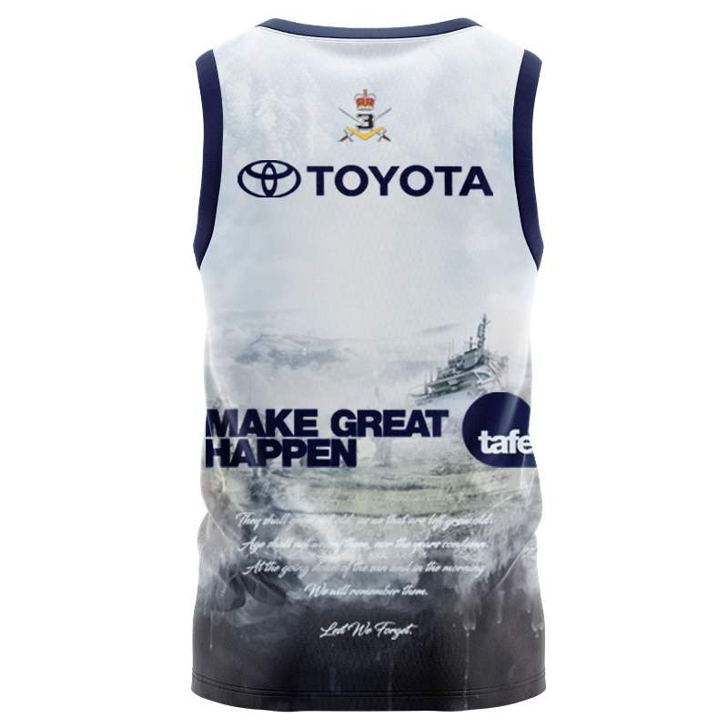 NRL North Queensland Cowboys 2025 ANZAC Singlet