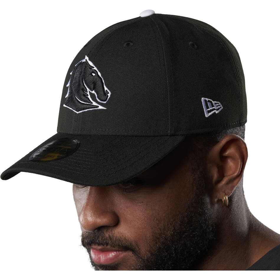 NRL Brisbane Broncos ERA Black Embroidered Logo Cap 2025